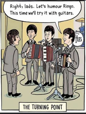 tell me a music joke about the Beatles' influence on modern music?